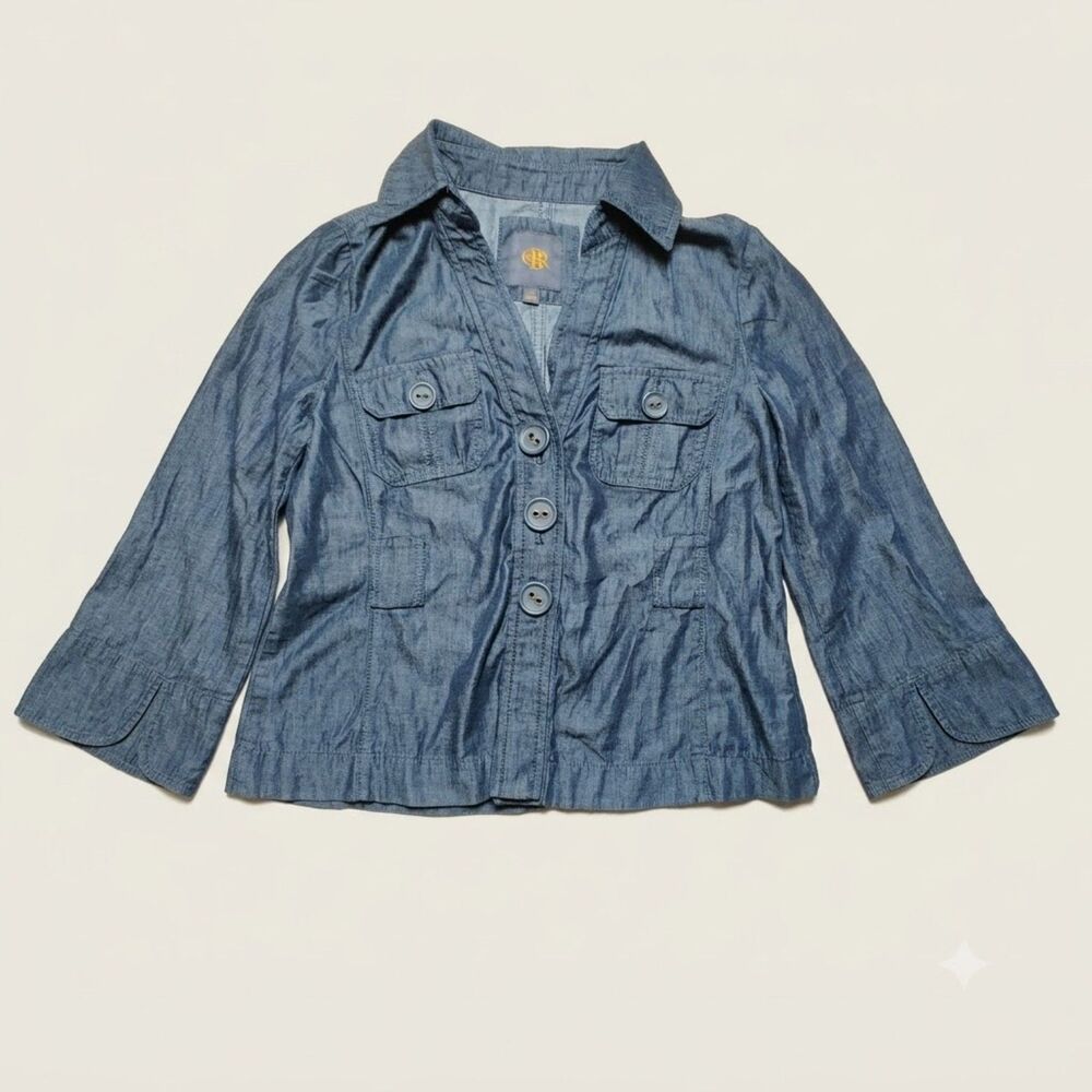 OBR Outback Red The Limited Denim Jacket Womens Small Chambray Blue Lightweight